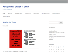 Tablet Screenshot of paragonmillschurchofchrist.com